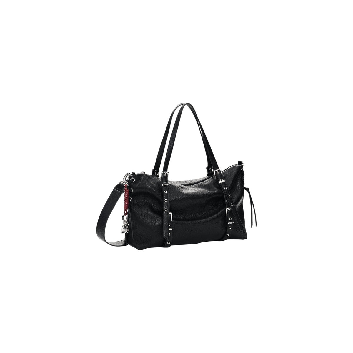 Desigual — Damentasche Half Logo Lanuza schwarz — Ansicht 3