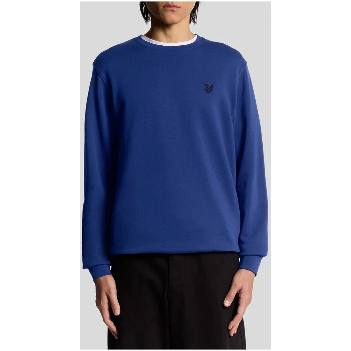 Lyle & Scott — Sweat beige en coton homme — vue 4