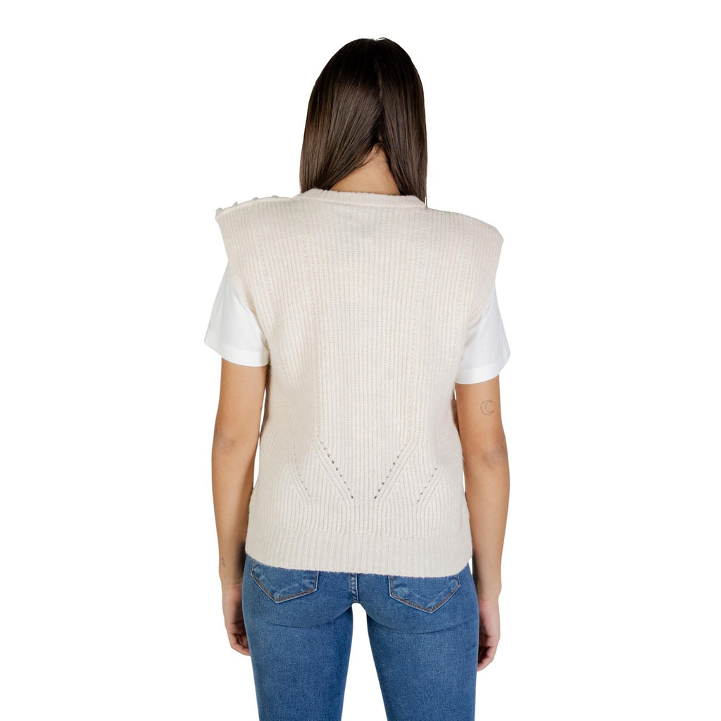 Ichi — Gilet 20124588 beige dames — afbeelding 2