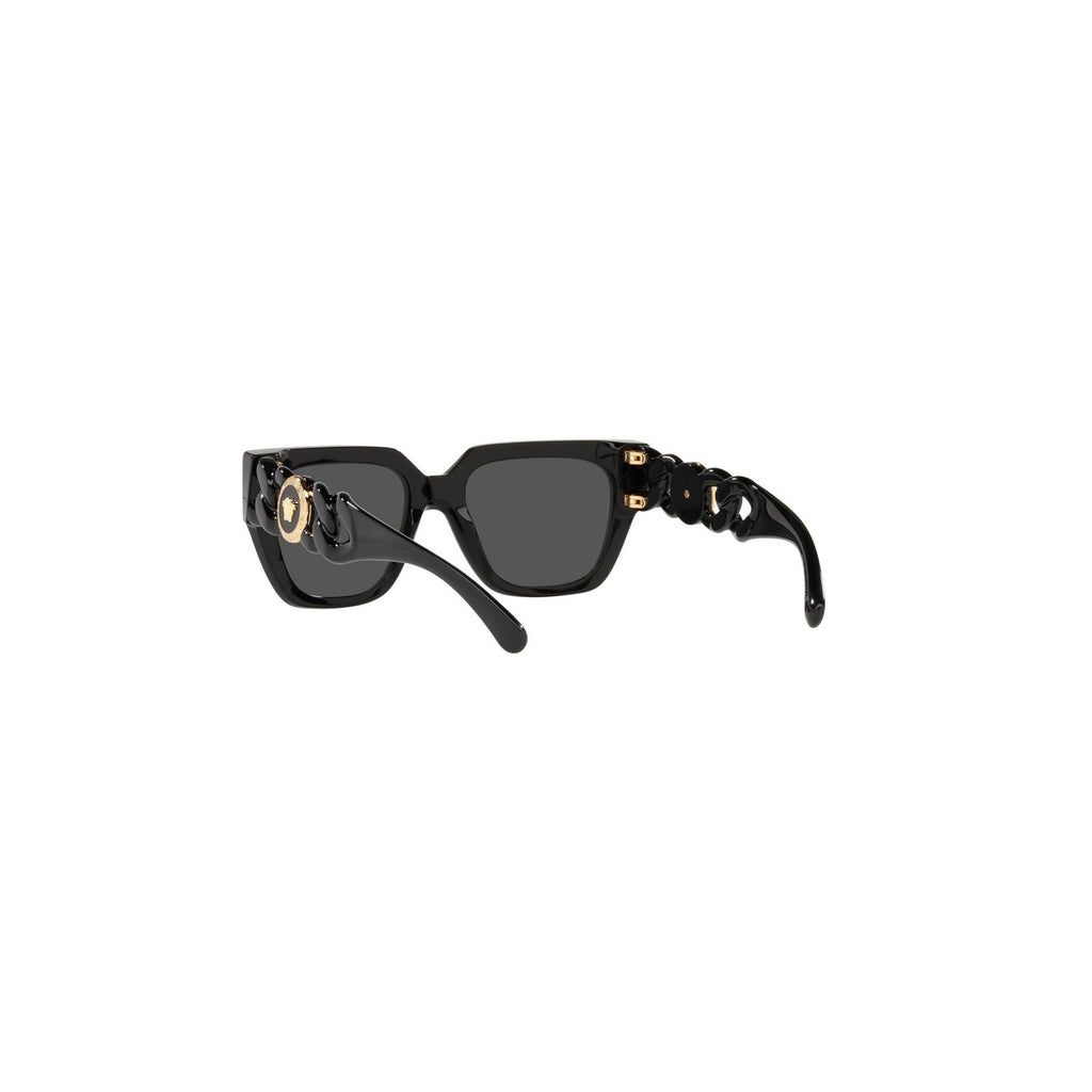 Versace — Women's 53mm black acetate square sunglasses — view 5