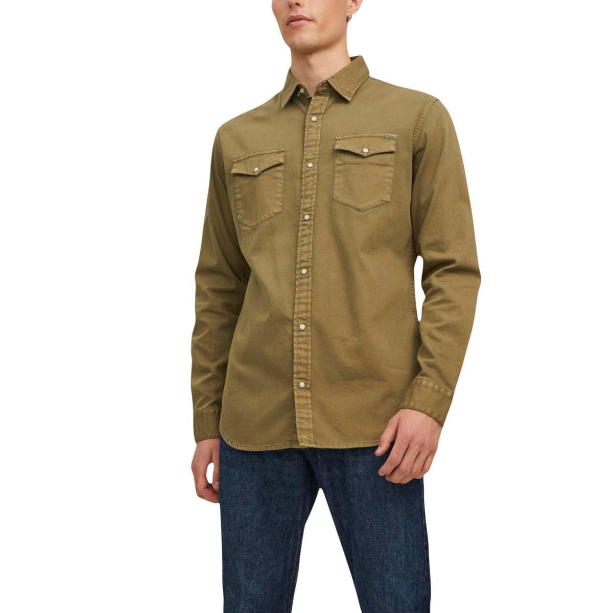 Jack & Jones — Chemise en jean Sheridan homme — vue 2 — Vert