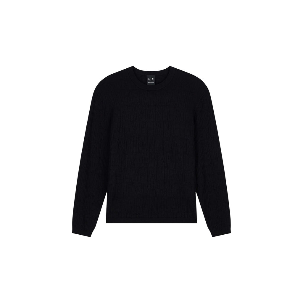 Armani Exchange — Pull en viscose mélangée noir homme — vue 2