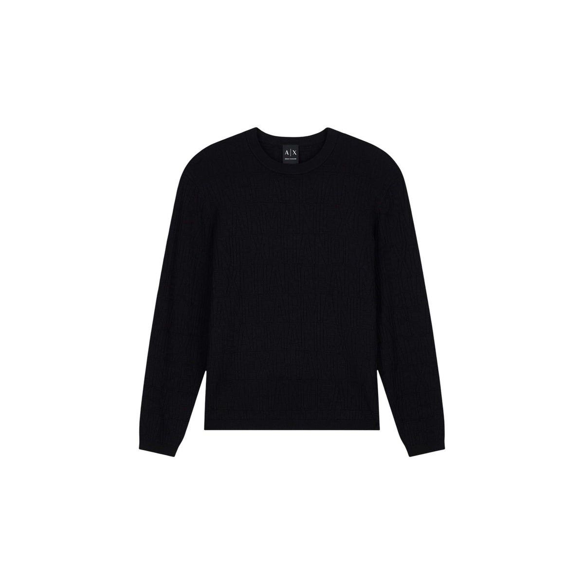 Armani Exchange — Pull en viscose mélangée noir homme — vue 2