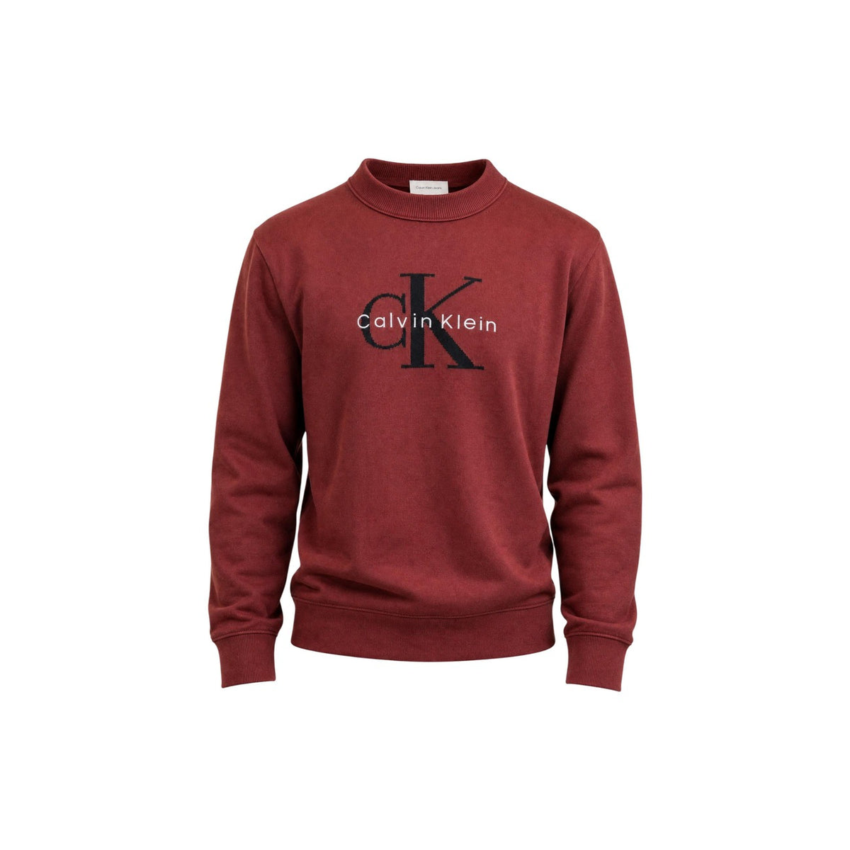 Calvin Klein Jeans — Pull marron à imprimé homme — vue 4