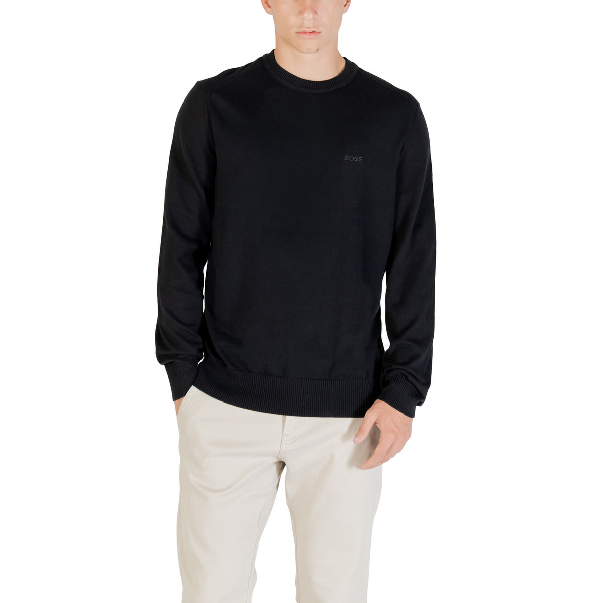 BOSS — Pull Asac_C noir homme