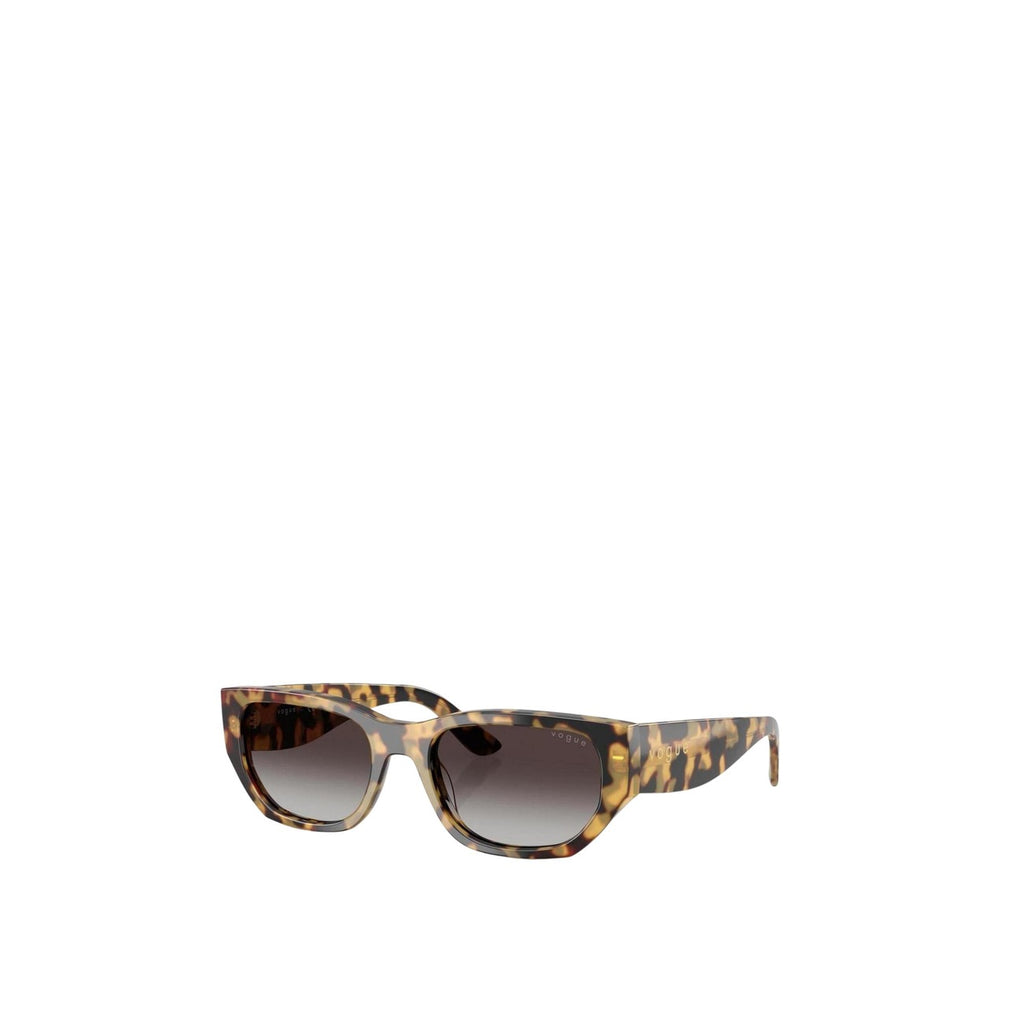 Vogue Eyewear — Rechthoekige zonnebril van bruin acetaat voor dames