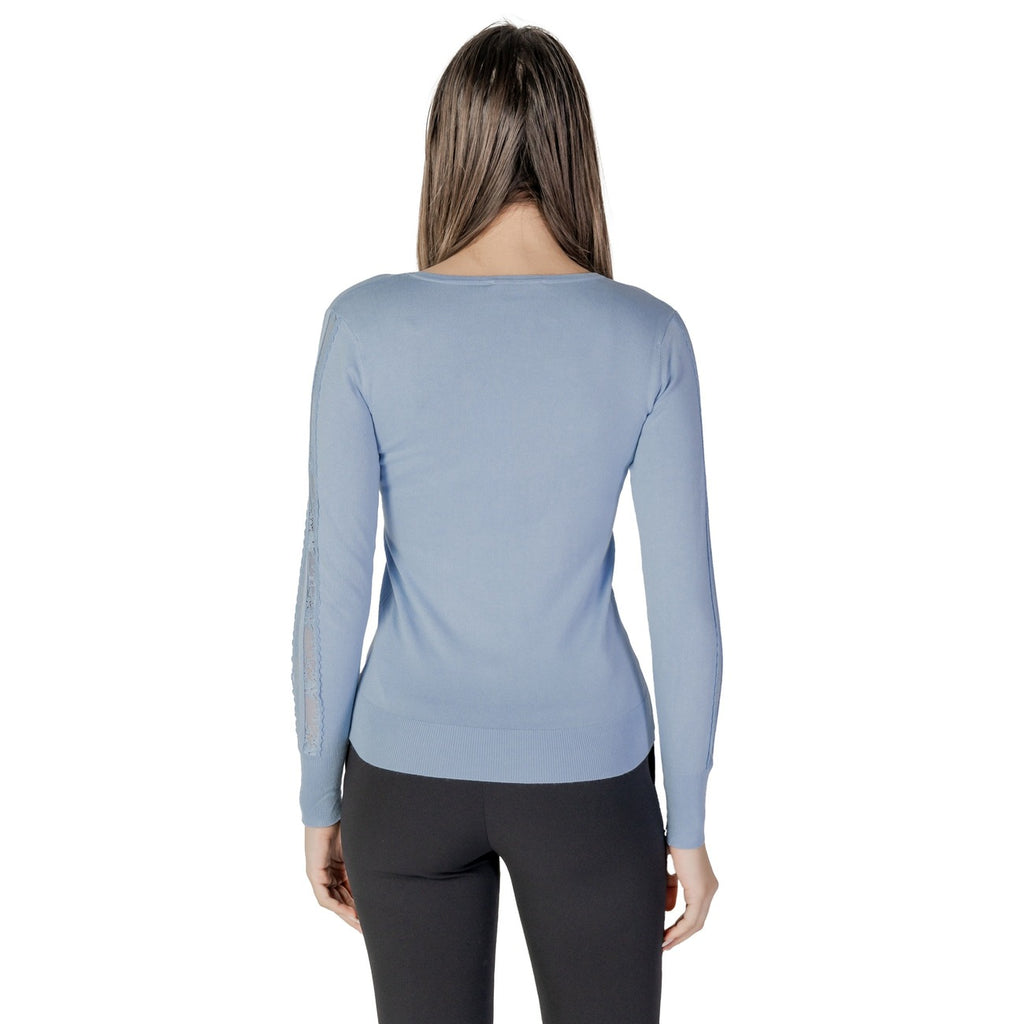 Morgan — Pull col V bleu femme — vue 2