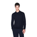 Armani Exchange — Pull lyocell mélangé bleu homme