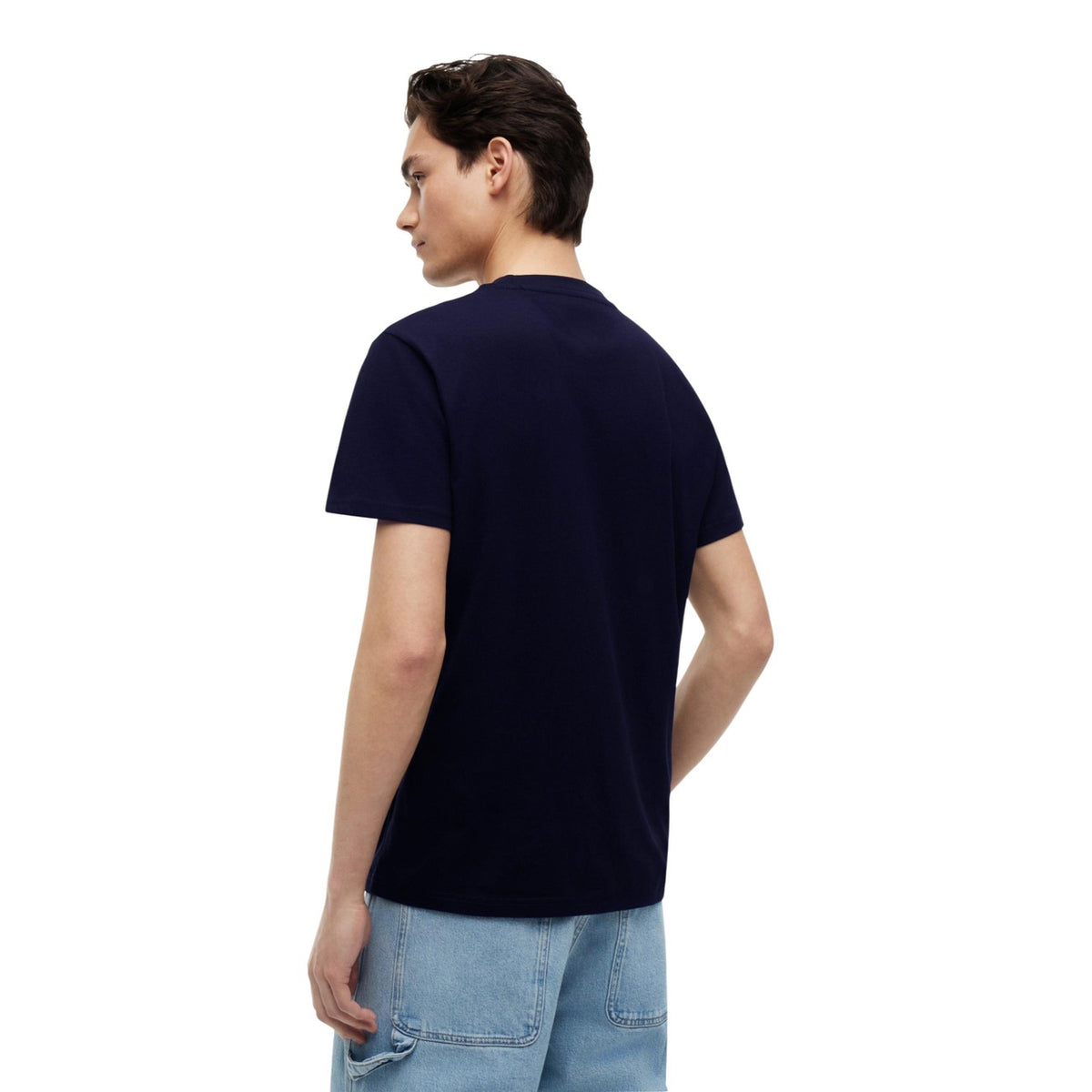 Tommy Jeans — Men's blue organic cotton t-shirt — view 4