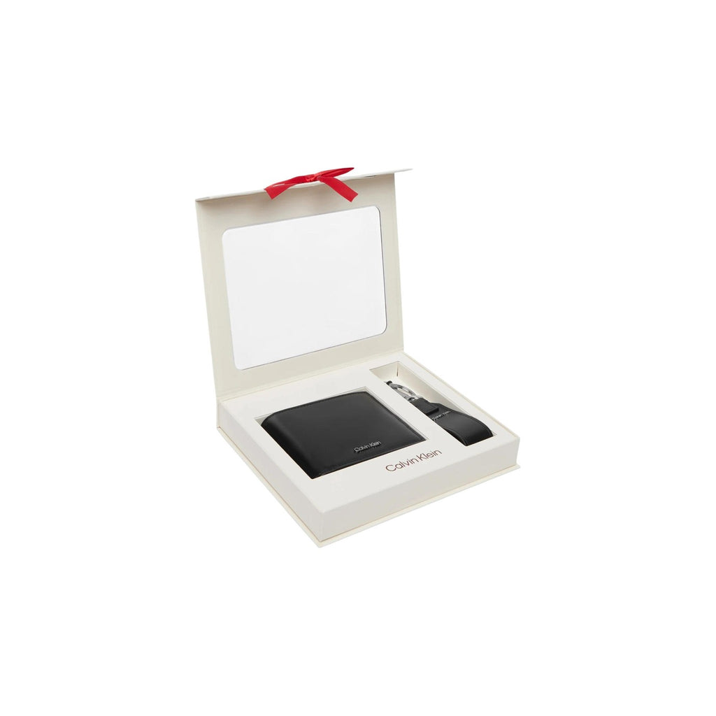 Calvin Klein — Men's black leather bifold wallet