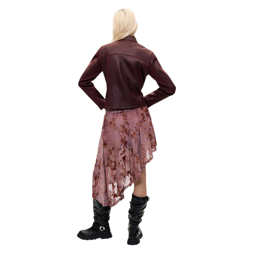 Desigual — Women’s burgundy Bikercy jacket — view 5