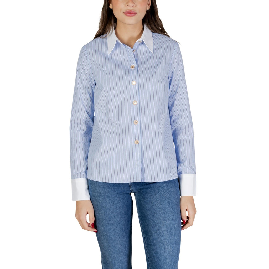 Morgan – Damen-Rundhalsshirt hellblau — Ansicht 3
