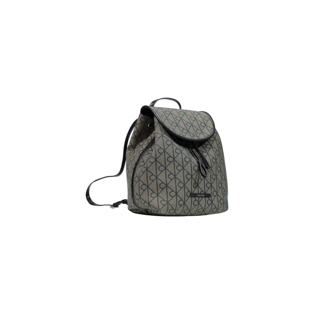 Calvin Klein — Sac noir réf. EMBLEM AOP JACQUARD BACKPACK femme — vue 2