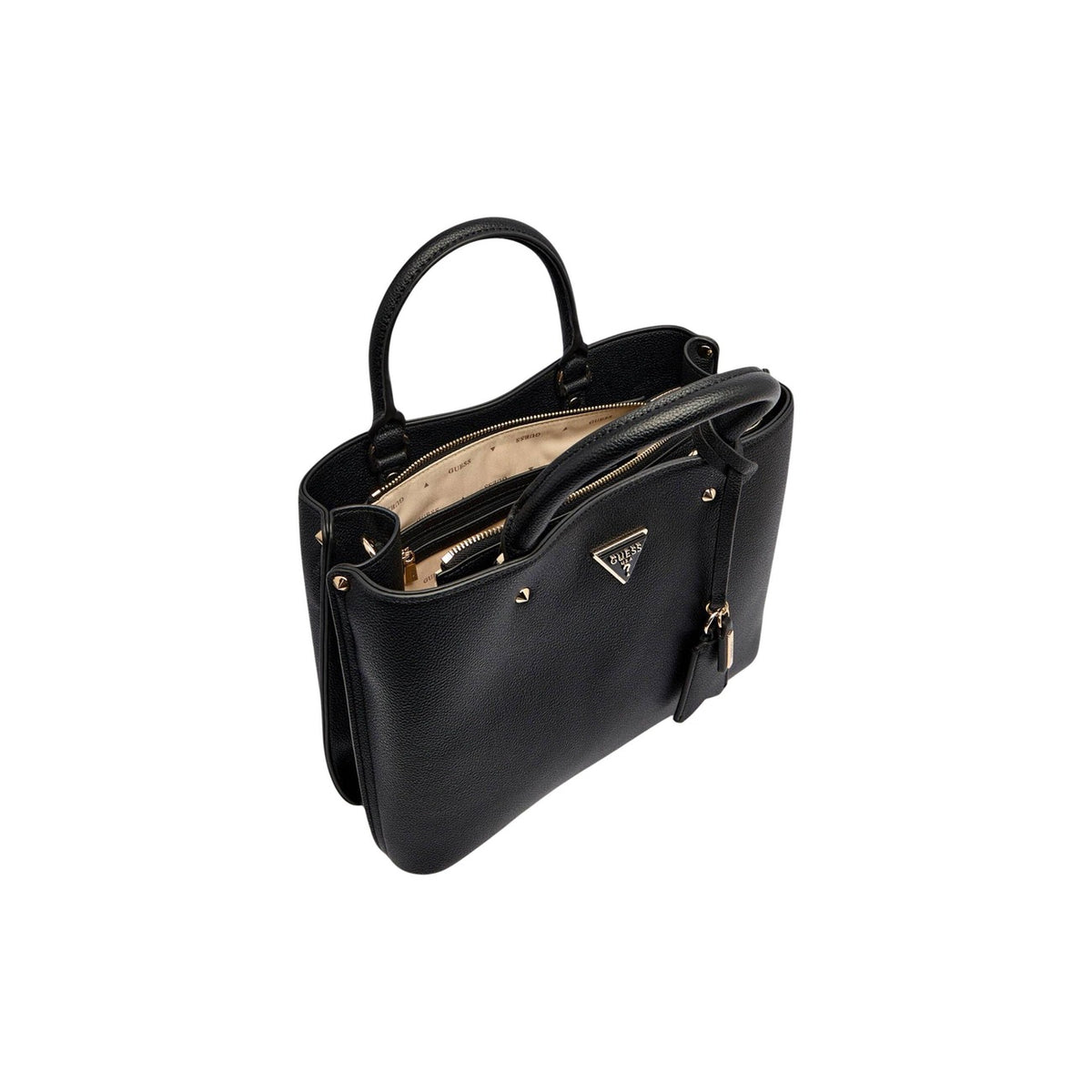 Guess — tas Meridian II Girlfriend Satchel voor dames - kleur zwart — afbeelding 4