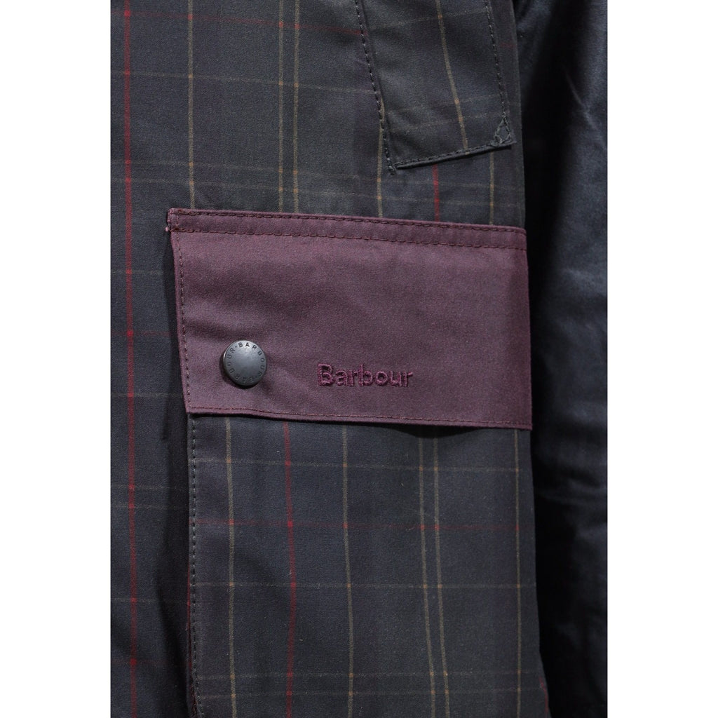 Barbour — Veste cirée Patchwork OS Bedale marron homme — vue 5