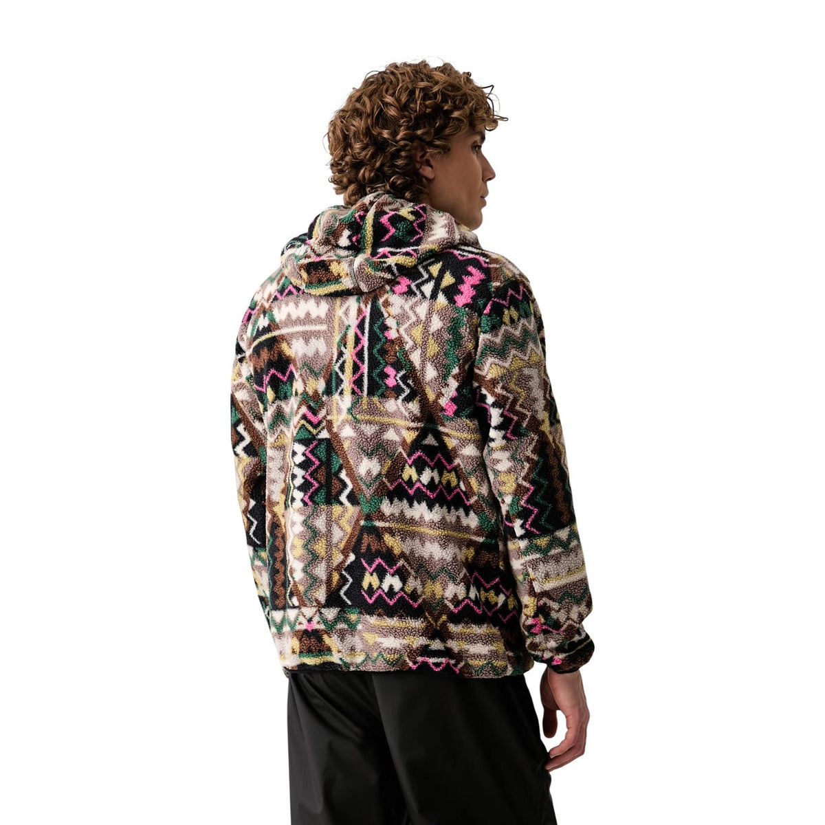 Columbia — Polaire Helvetia II Printed Hoodie marron homme — vue 3