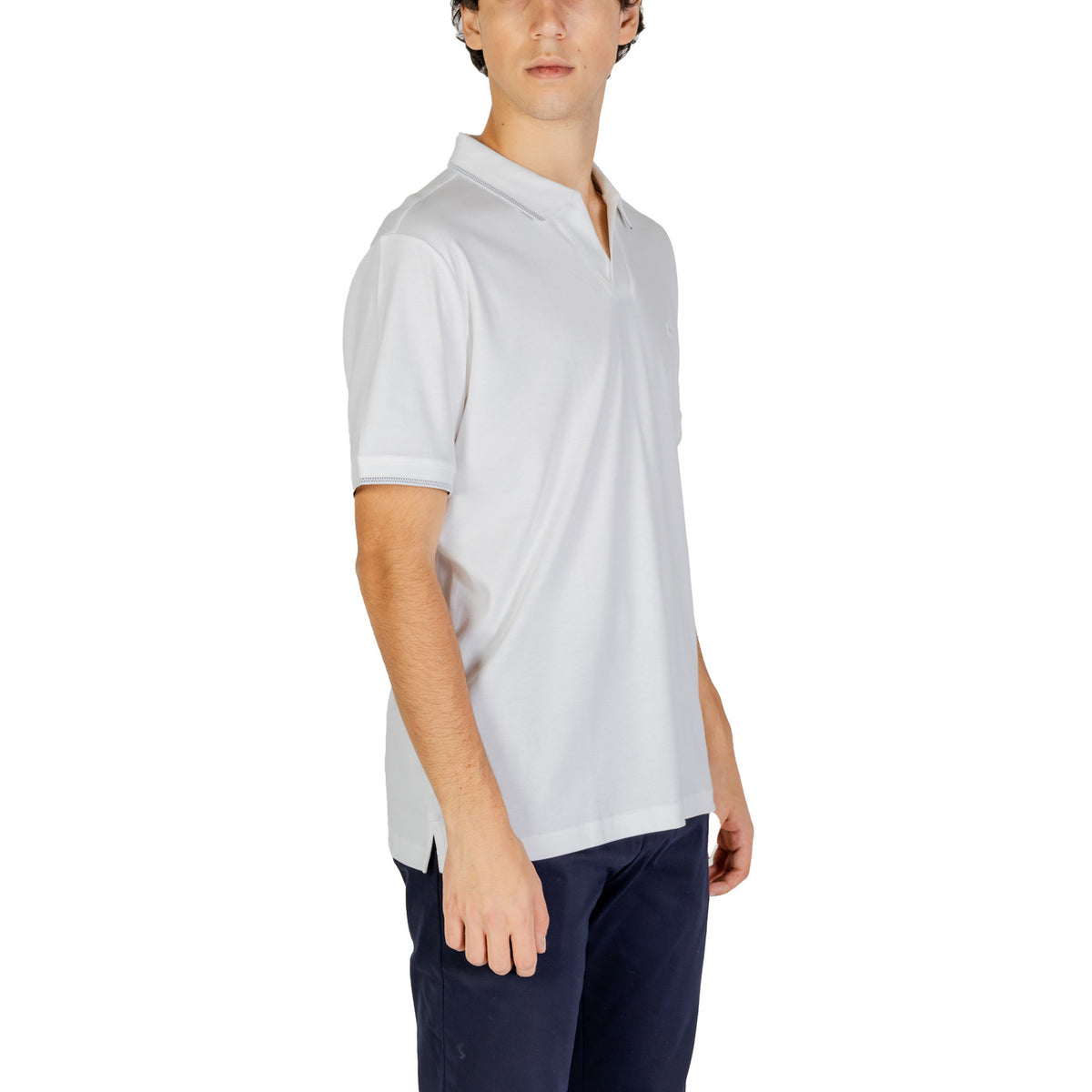 Calvin Klein Jeans — Polo K10K113072 blanc homme — vue 4