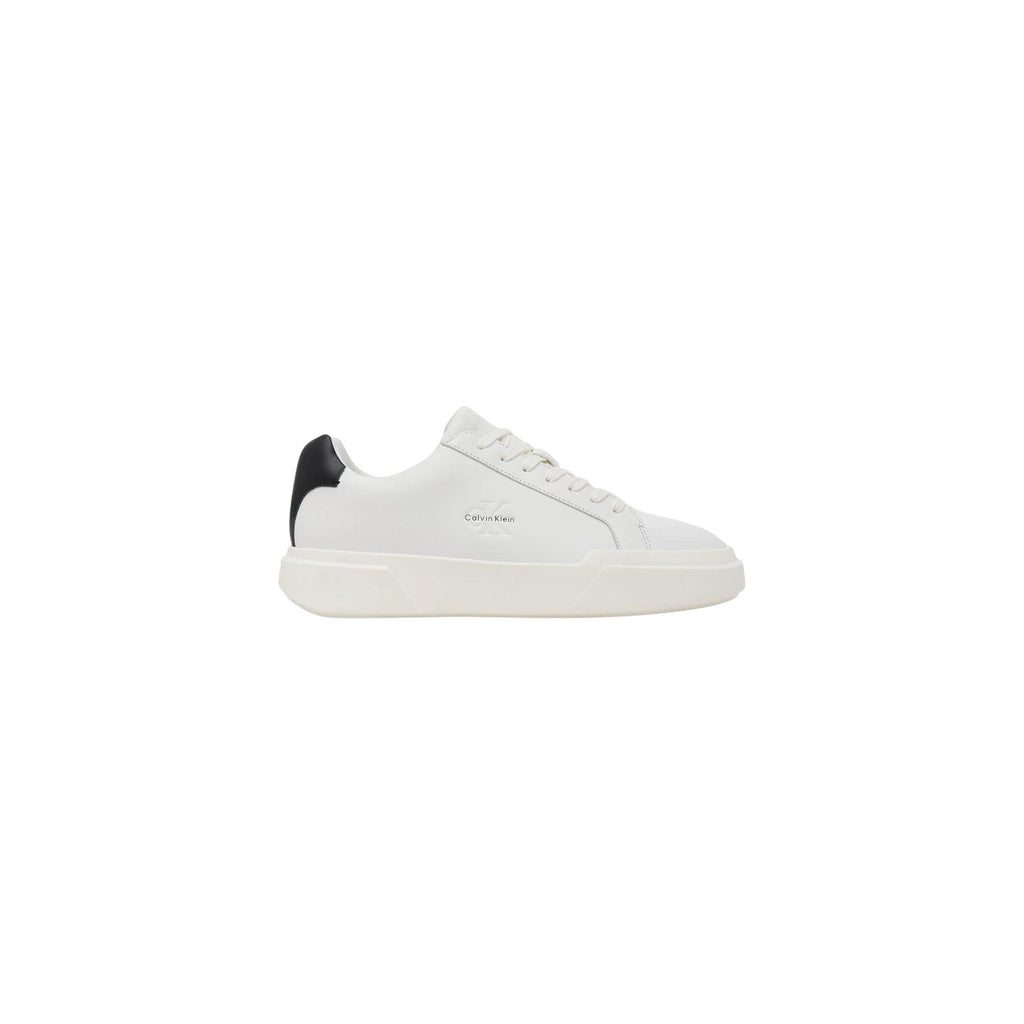 Calvin Klein Jeans — Men’s white leather lace-up sneakers