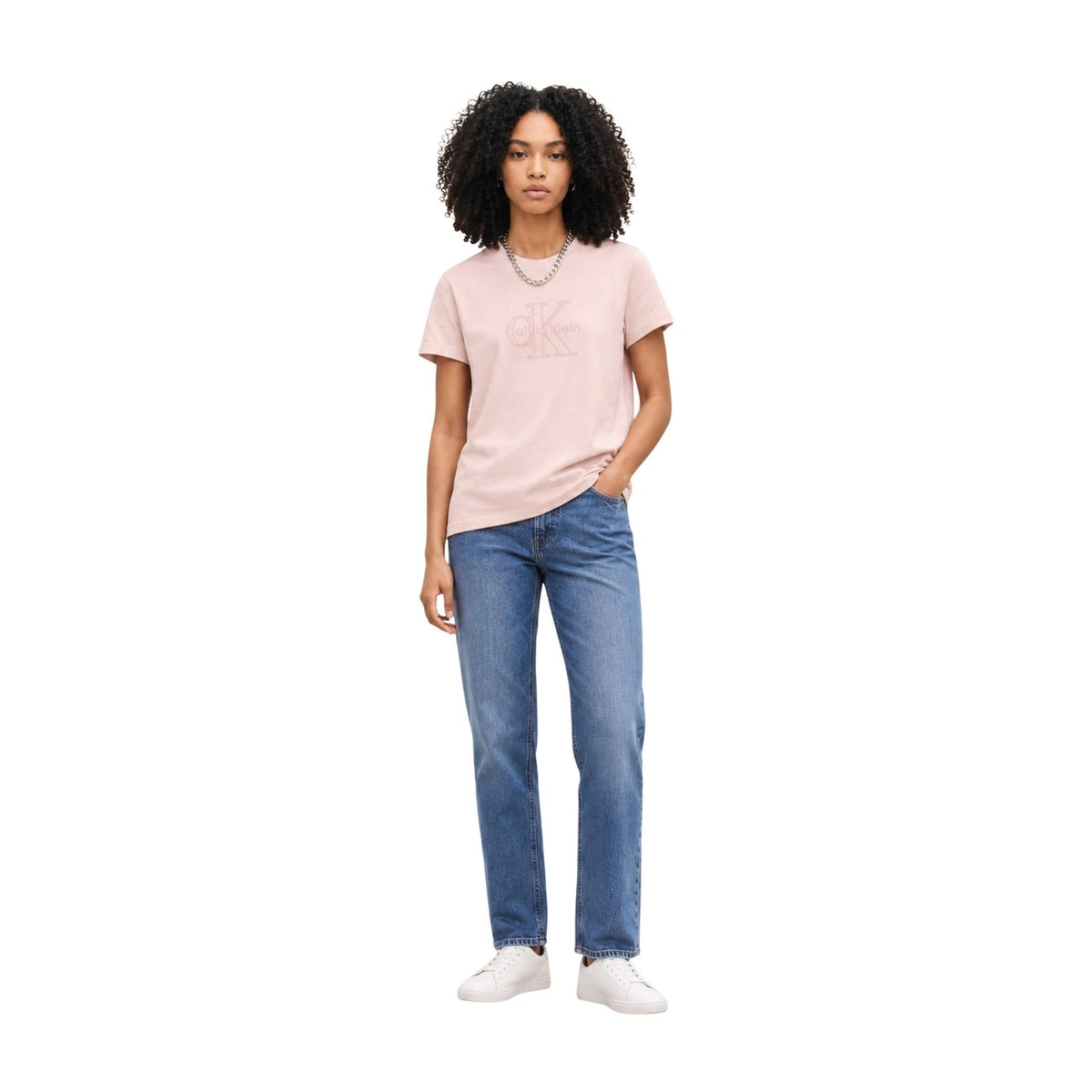 Calvin Klein Jeans — Roze T-shirt voor dames — afbeelding 5