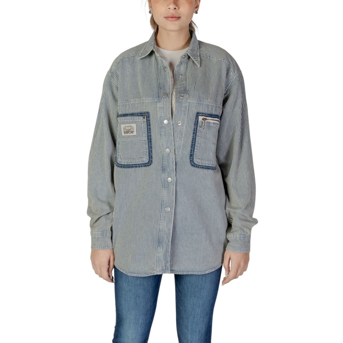 Replay — Chemise bleu femme