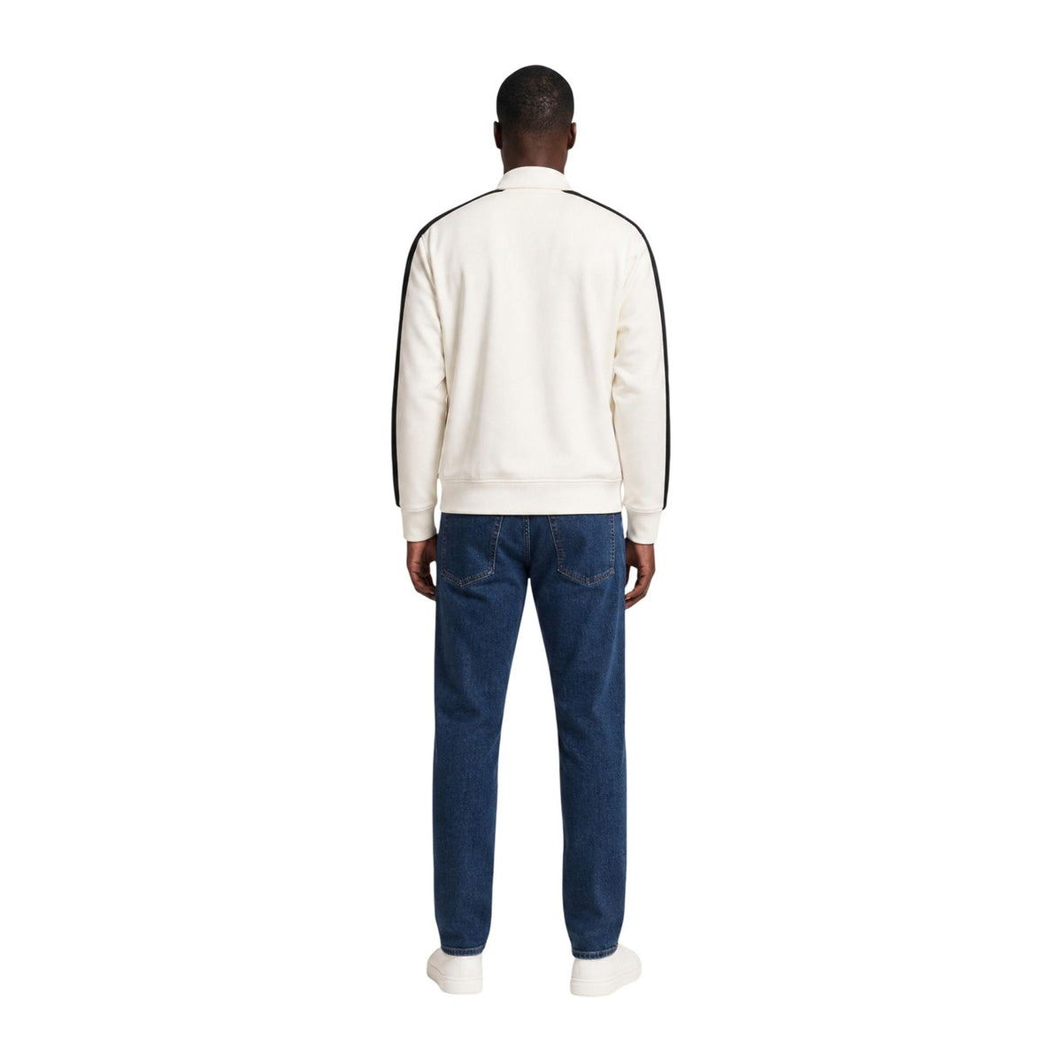 Armani Exchange — Sweat coton stretch blanc homme — vue 3