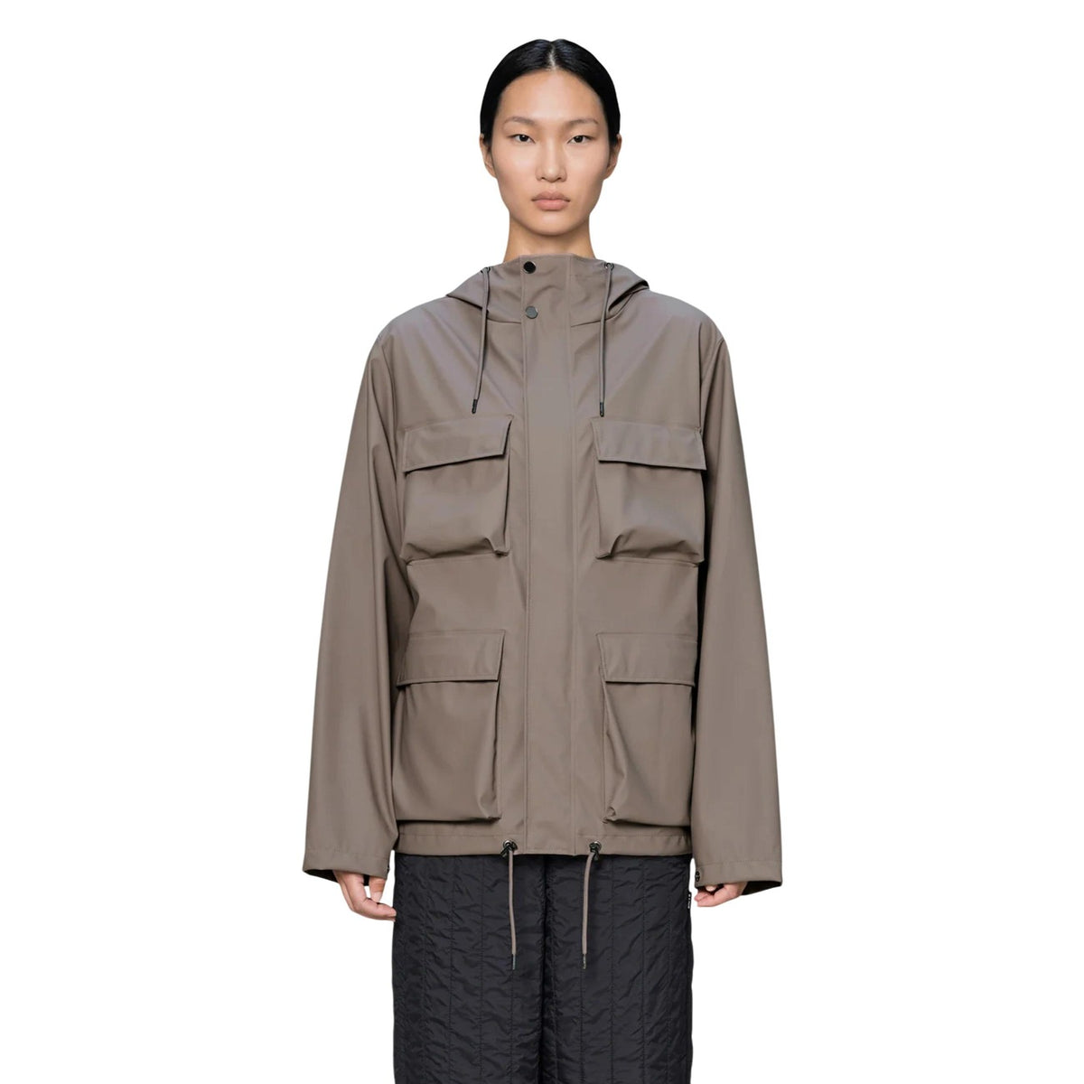 Rains — Pocket Jacket Unisex-Jacke in Braun