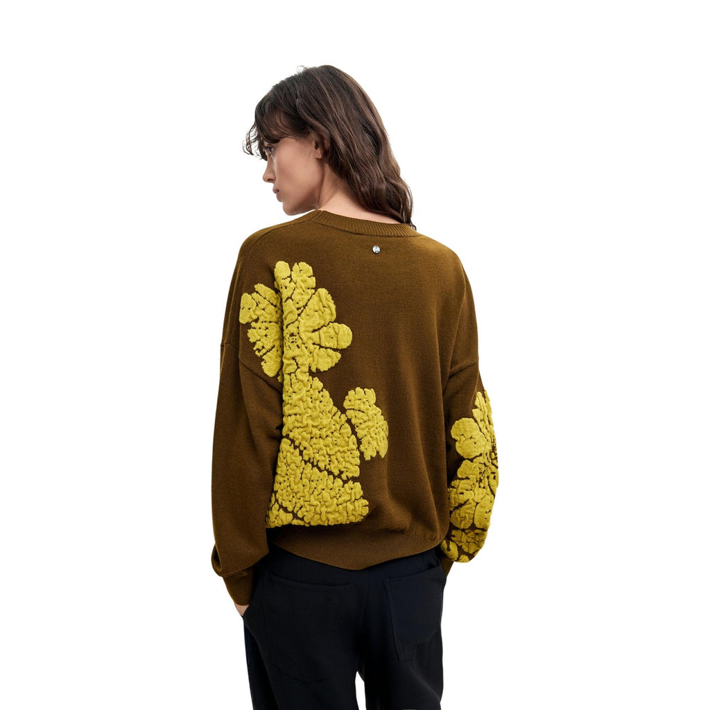 Desigual – Bubbles Lacroix Pullover grün Damen — Ansicht 3