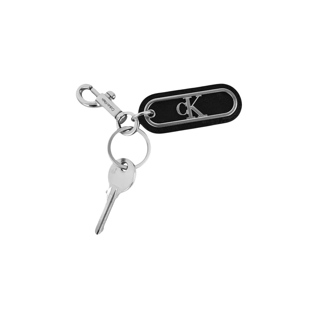 Calvin Klein — CK Cut Out leren sleutelhanger voor heren in zwart — afbeelding 3