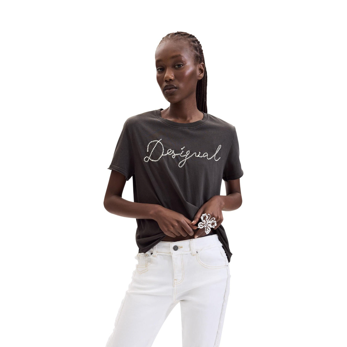 Desigual — T-shirt Neena zwart dames