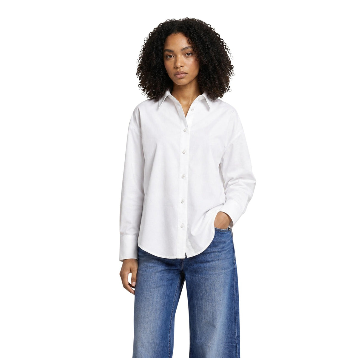 Jacqueline de Yong — Chemise Willow Loose Pearl blanche femme