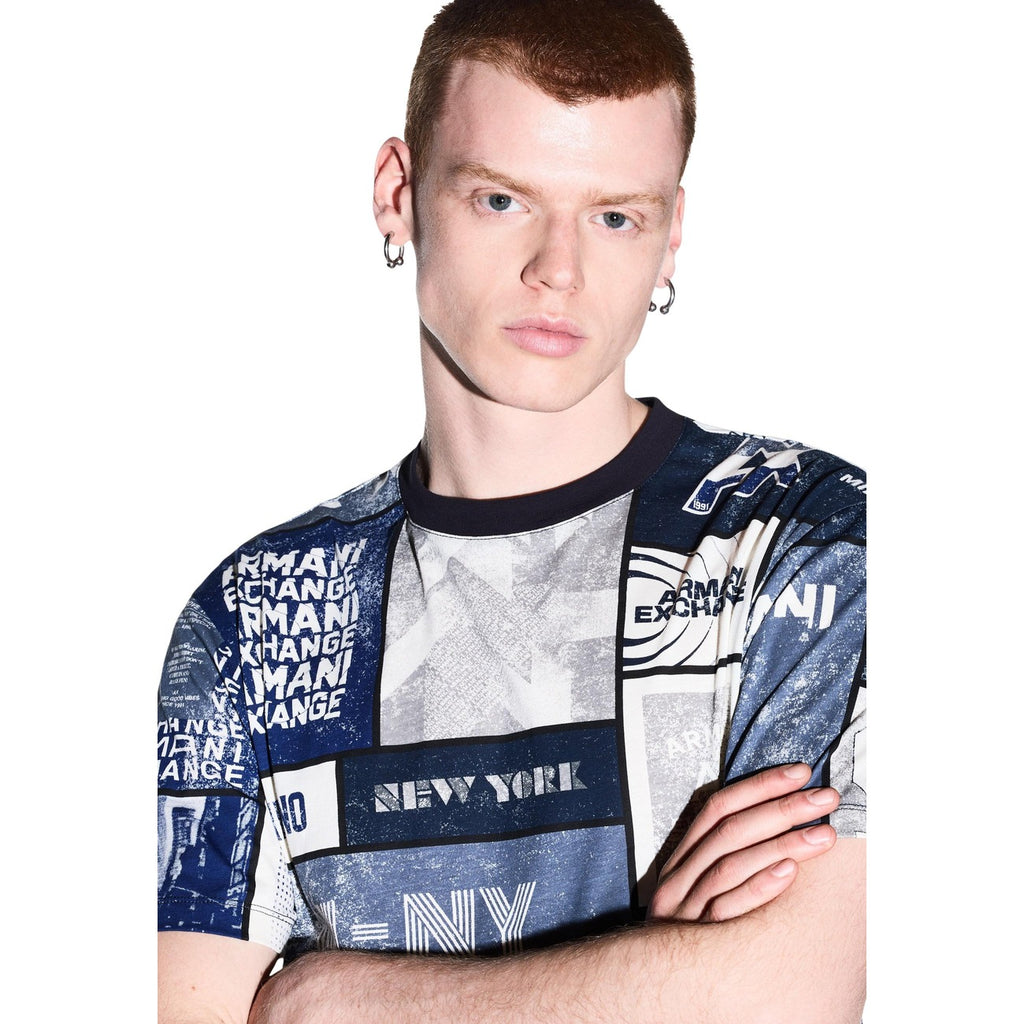 Armani Exchange — T-shirt en coton blanc homme — vue 5