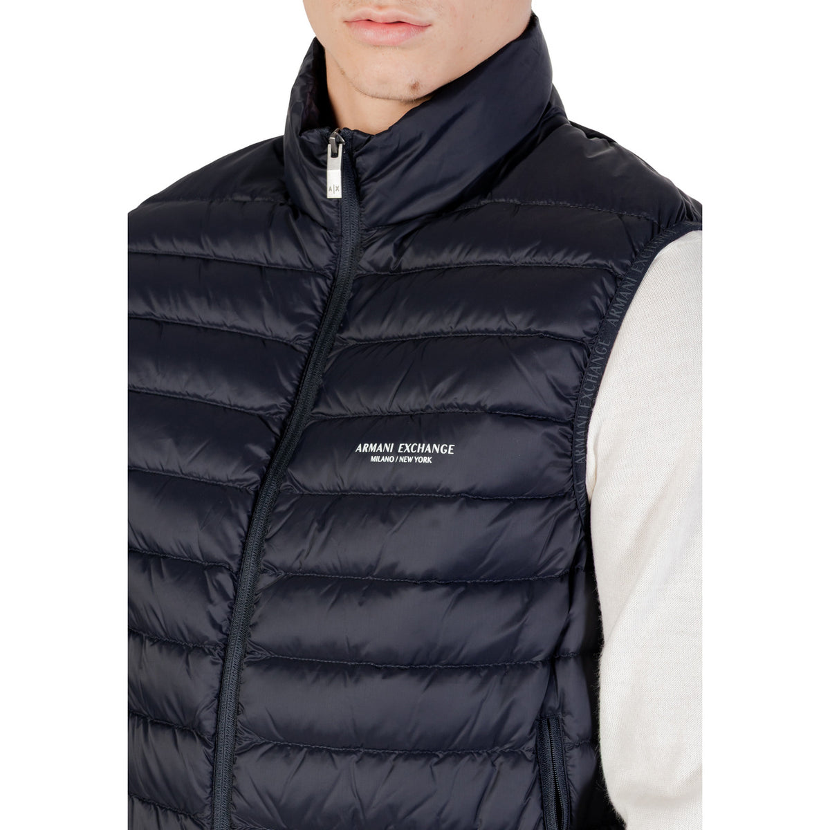 Armani Exchange — Gilet matelassé XM001576 bleu homme — vue 5