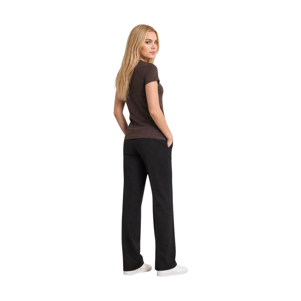 Armani Exchange — T-shirt col V marron à paillettes femme — vue 5