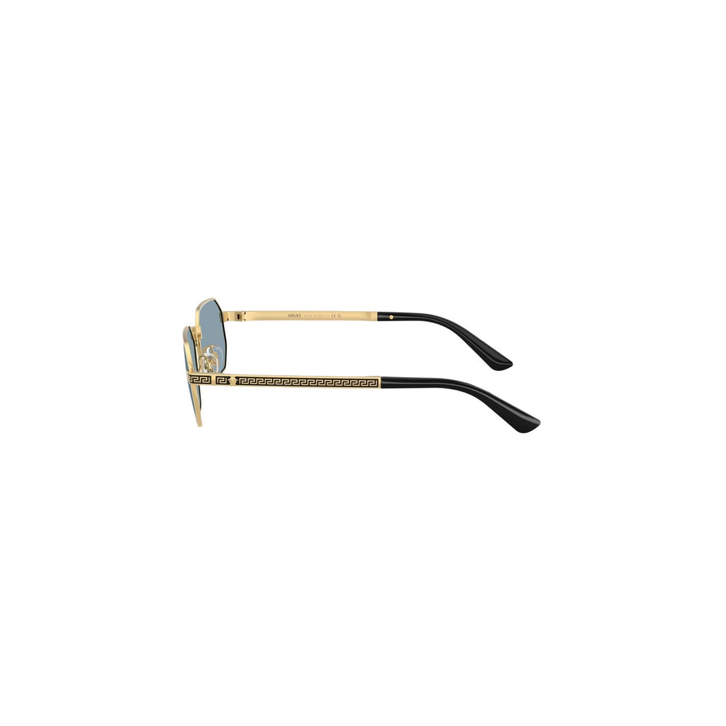 Versace — Lunettes de soleil Rettangolare dorées homme — vue 5