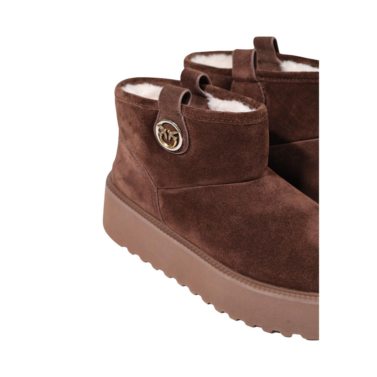 Pinko — Martina 08 boots in brown leather for women — view 4