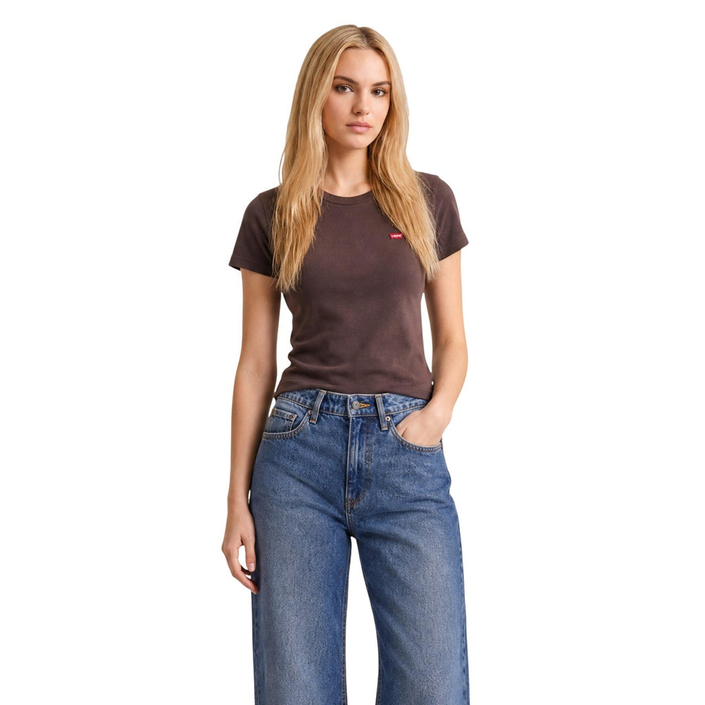 Levi’s — Women’s brown classic collar t-shirt