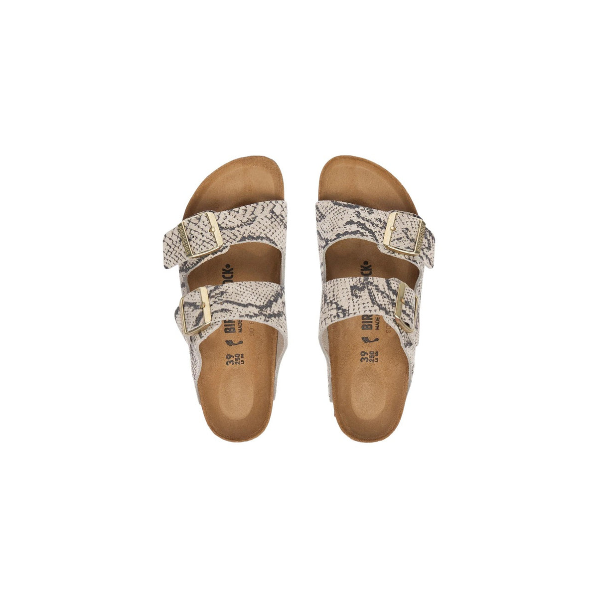 Birkenstock — Arizona grises en cuir femme — vue 5