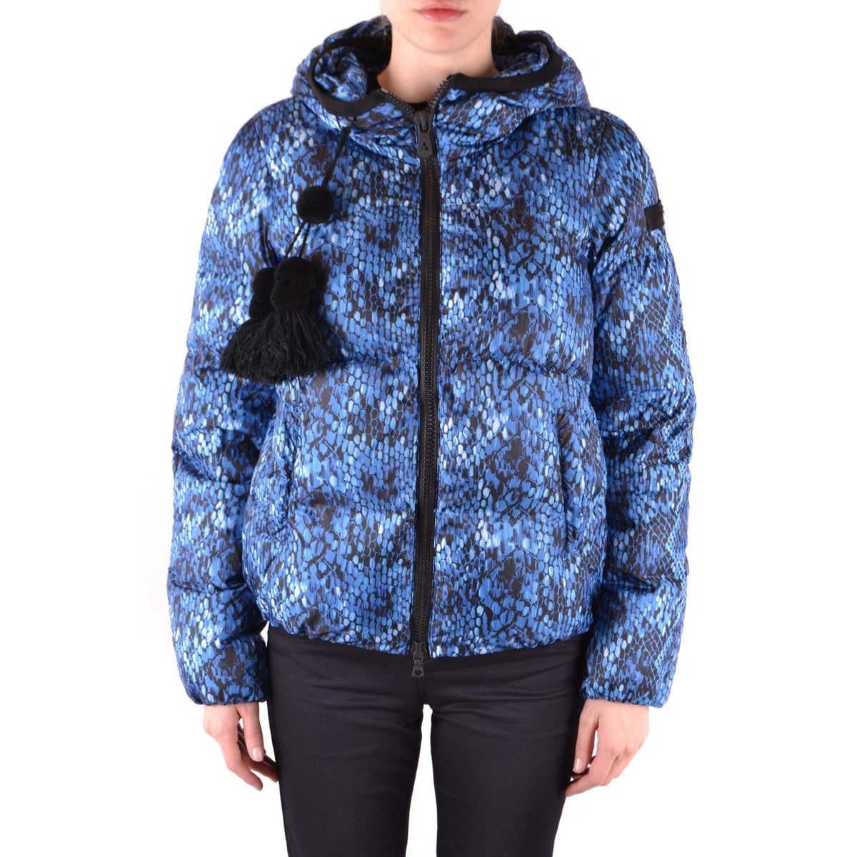 Peuterey — Doudoune bleue à capuche femme