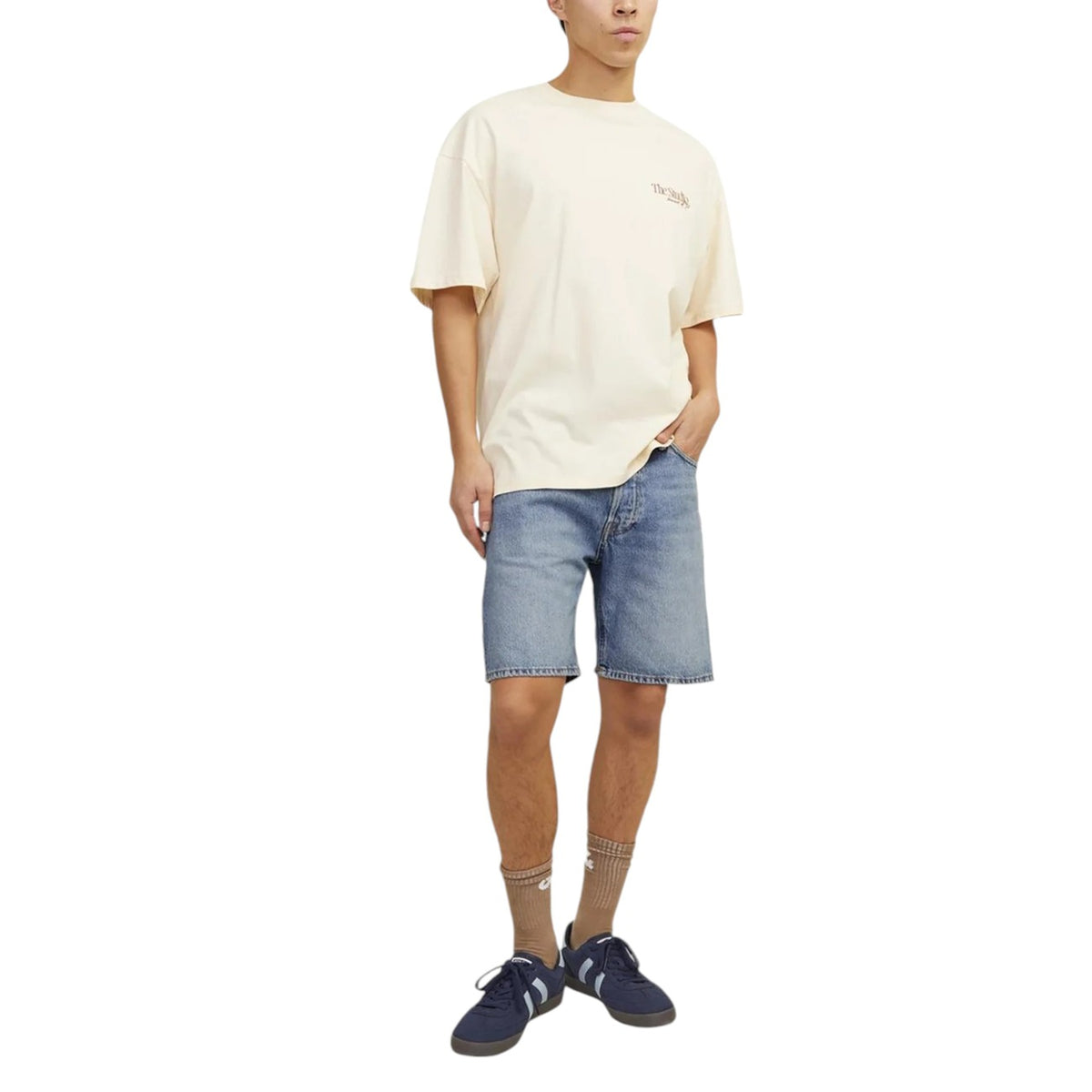 Jack & Jones — Short en jean JJIChris JJCooper bleu clair homme — vue 4