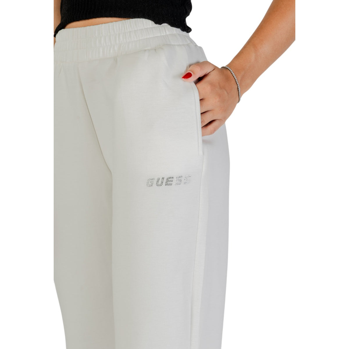 Guess Active — Damen-Jogginghose Cecilia Scuba weiß — Ansicht 5