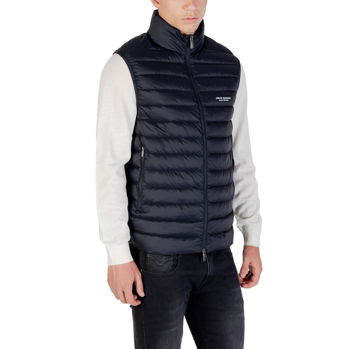 Armani Exchange — Gilet matelassé XM001576 bleu homme — vue 3