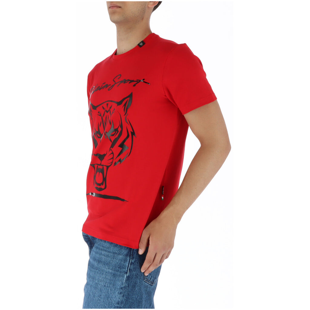 Plein Sport — T-shirt 123 rouge homme — vue 3