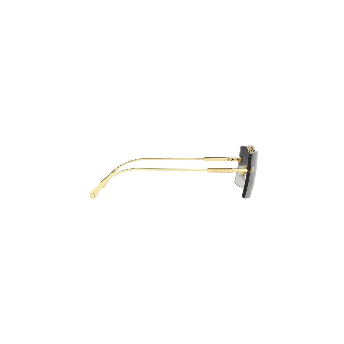 Versace — Lunettes de soleil rectangulaires en acétate doré femme — vue 3