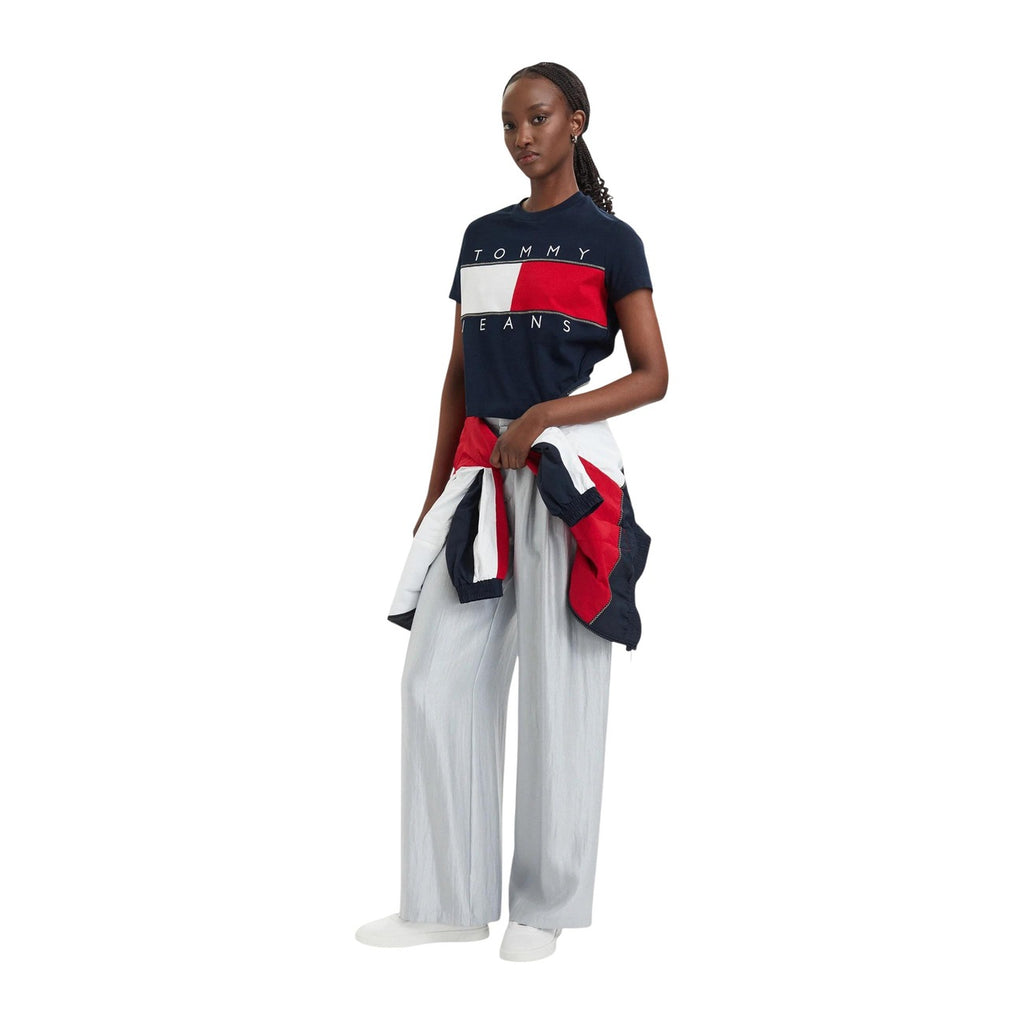 Tommy Jeans — Blauw T-shirt met print van biologisch katoen voor dames — afbeelding 2