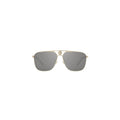 Versace — Men's gray rectangular acetate sunglasses