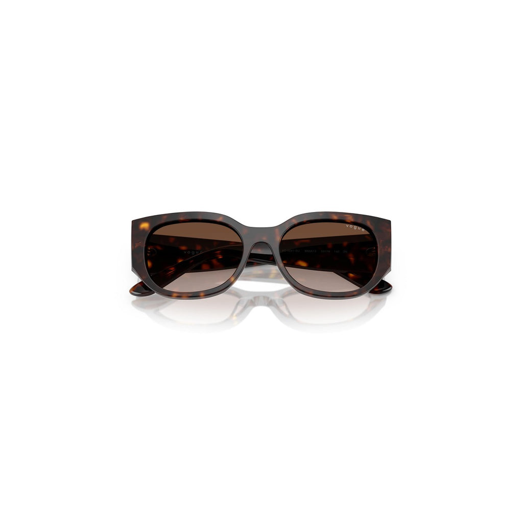 Vogue Eyewear — Women's 53mm Brown Acetate Geometric Sunglasses — view 4