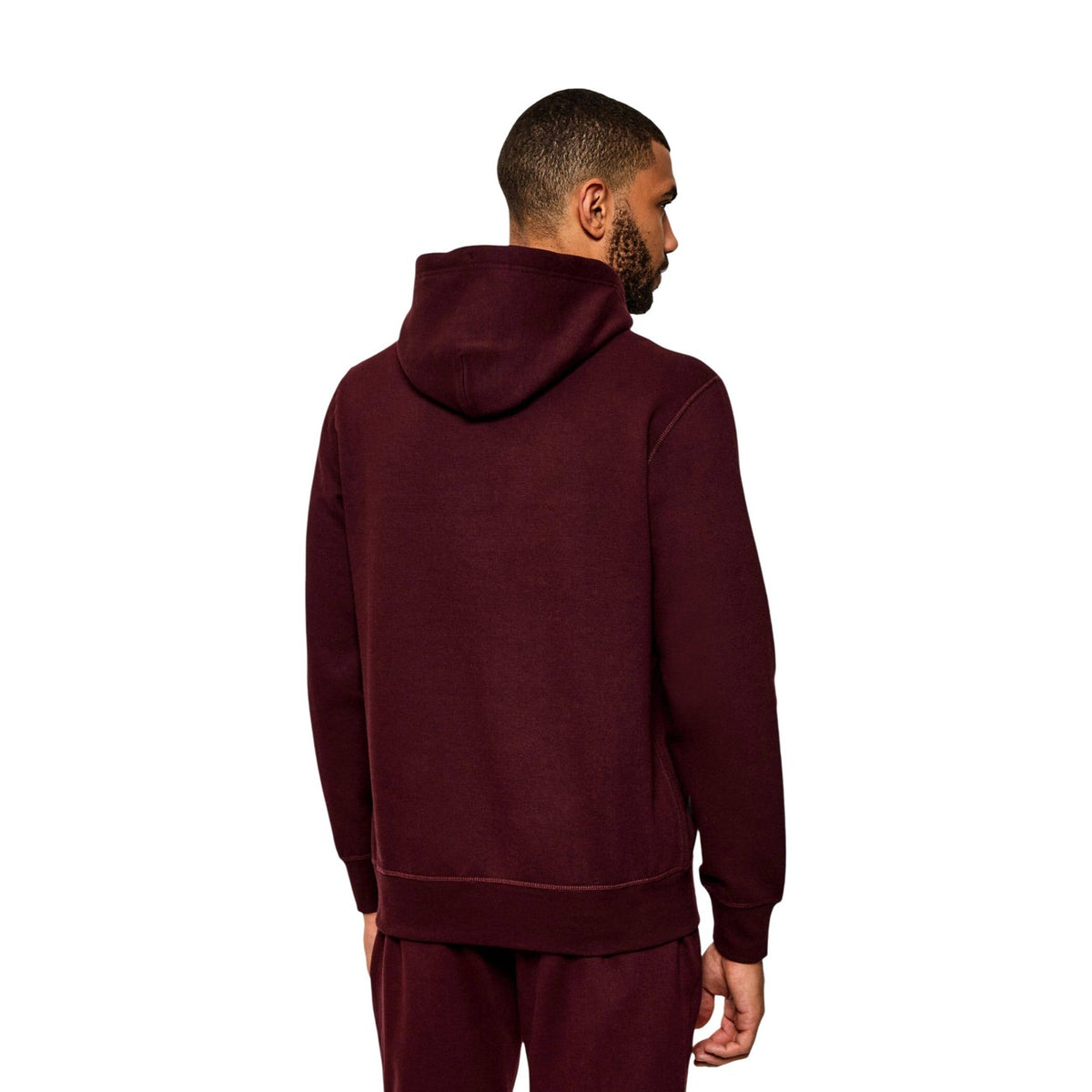 Tommy Hilfiger — Sweat col rond bordeaux homme — vue 4