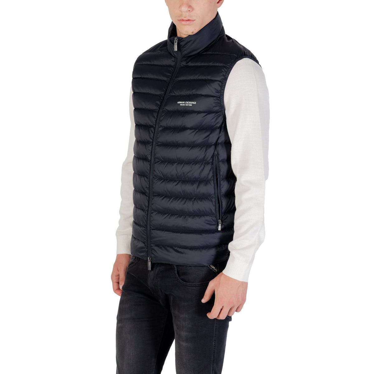 Armani Exchange — Gilet matelassé XM001576 bleu homme — vue 4