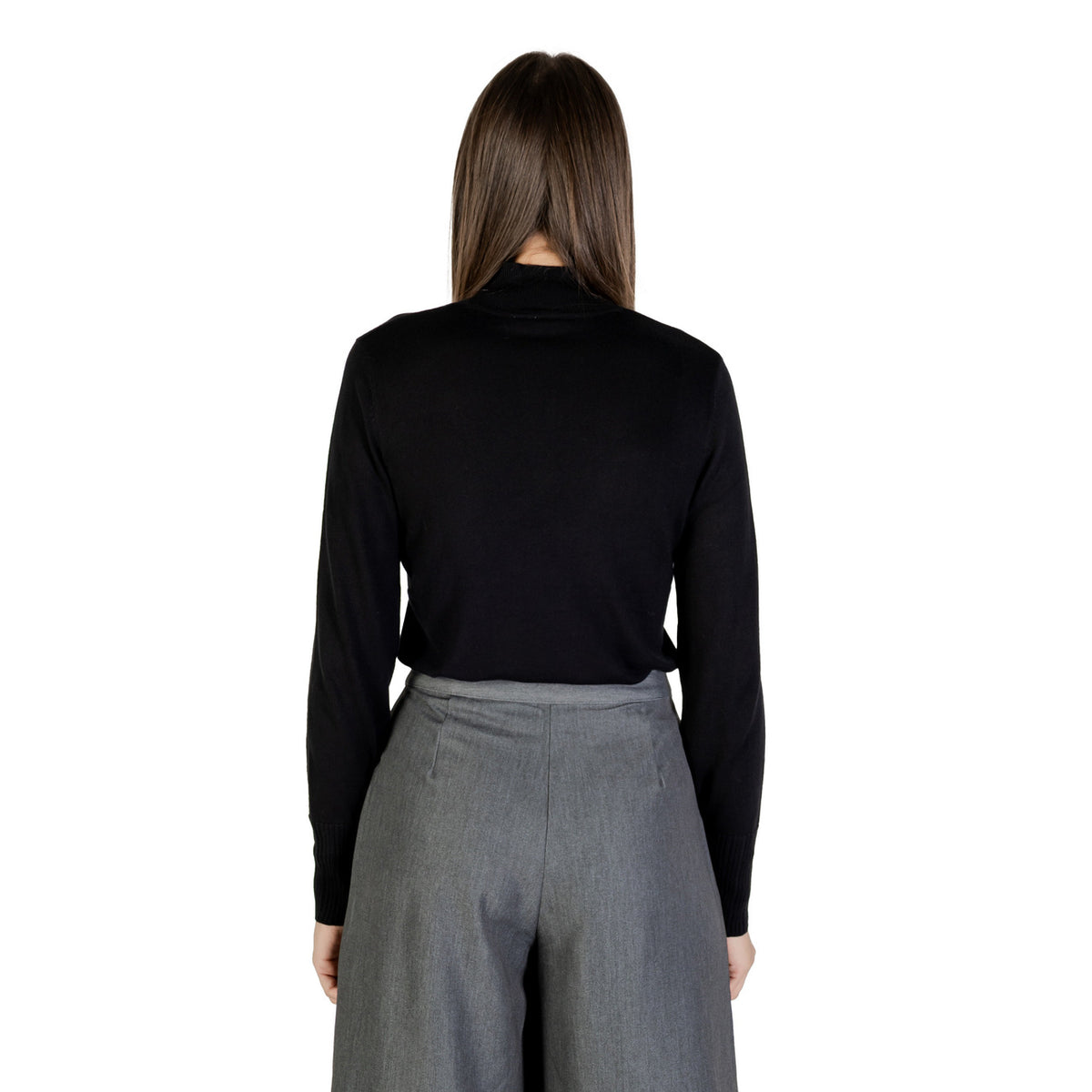 Ichi — Damen-Stehkragenpullover 20124519 schwarz — Ansicht 2
