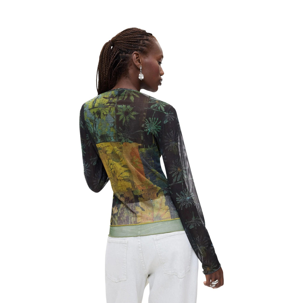 Desigual — Damen-T-Shirt Vilna schwarz — Ansicht 4